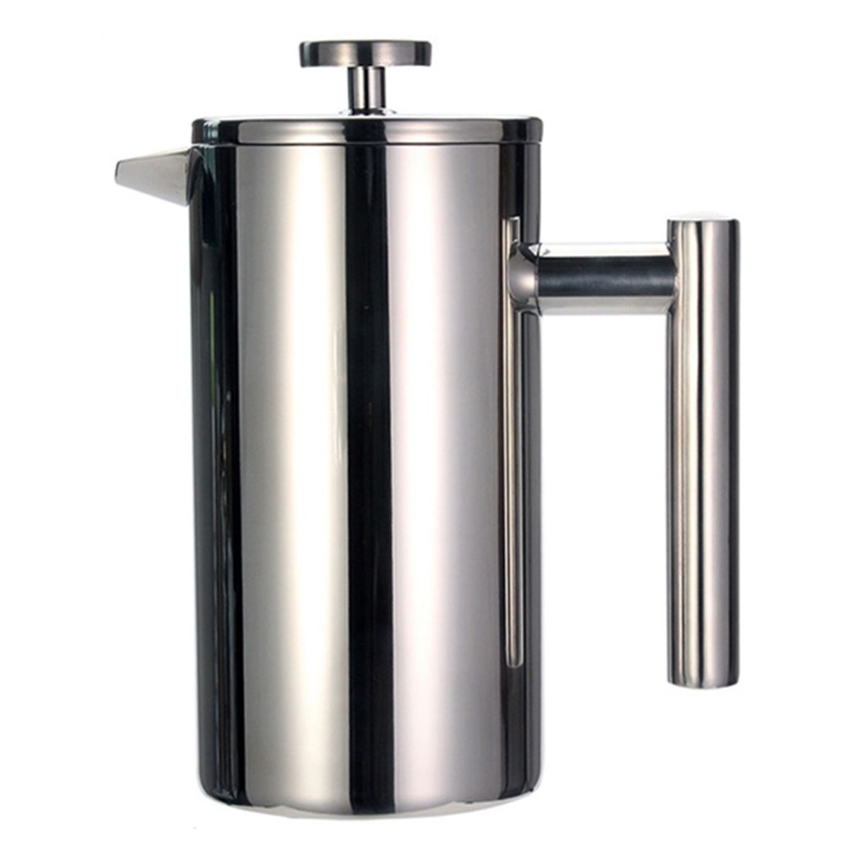GENERICO - Cafetera Prensa Francesa Acero Inoxidable Doble Pared 1 Litro