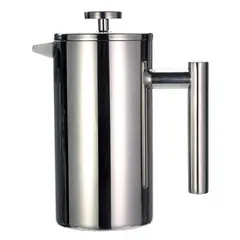 GENERICO - Cafetera Prensa Francesa Acero Inoxidable Doble Pared 1 Litro