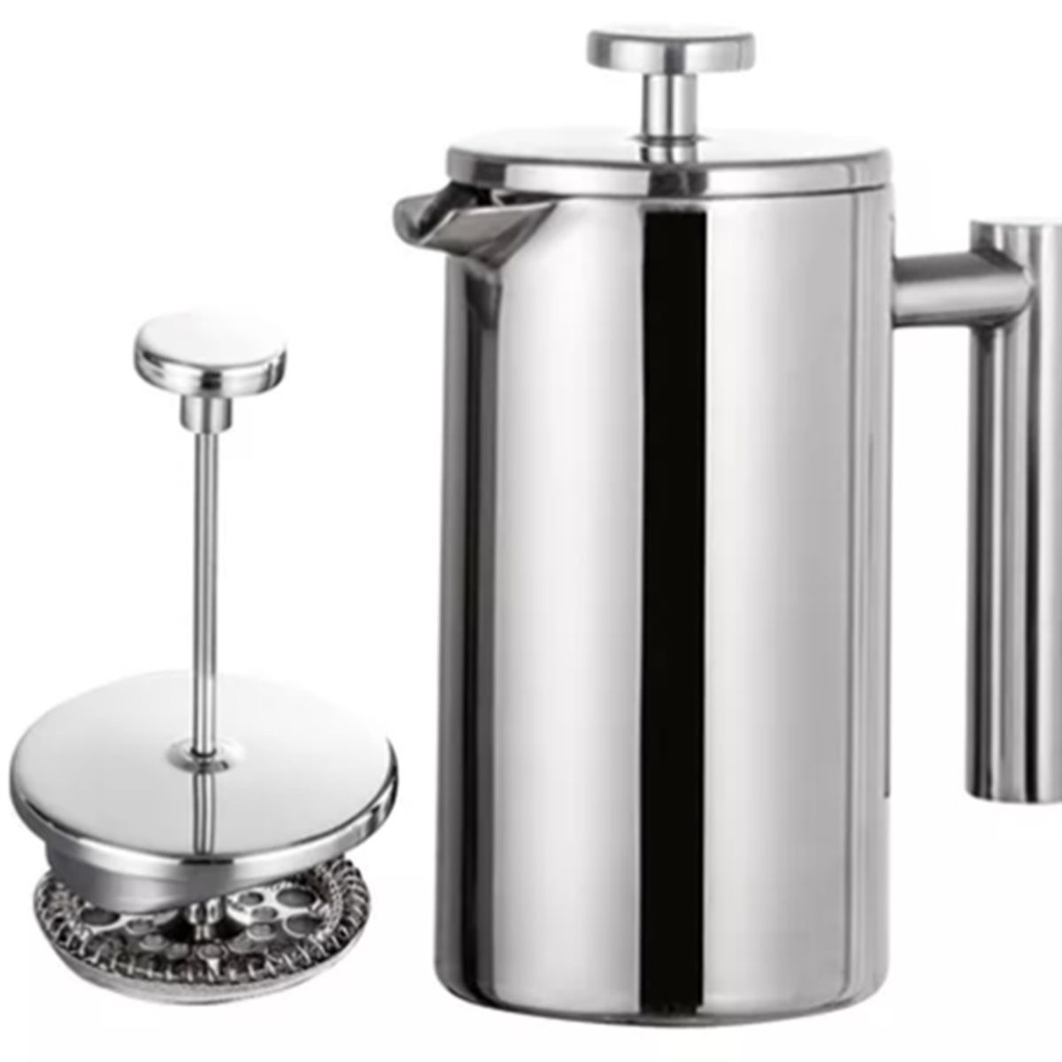 GENERICO - Cafetera Prensa Francesa Acero Inoxidable Doble Pared 1 Litro