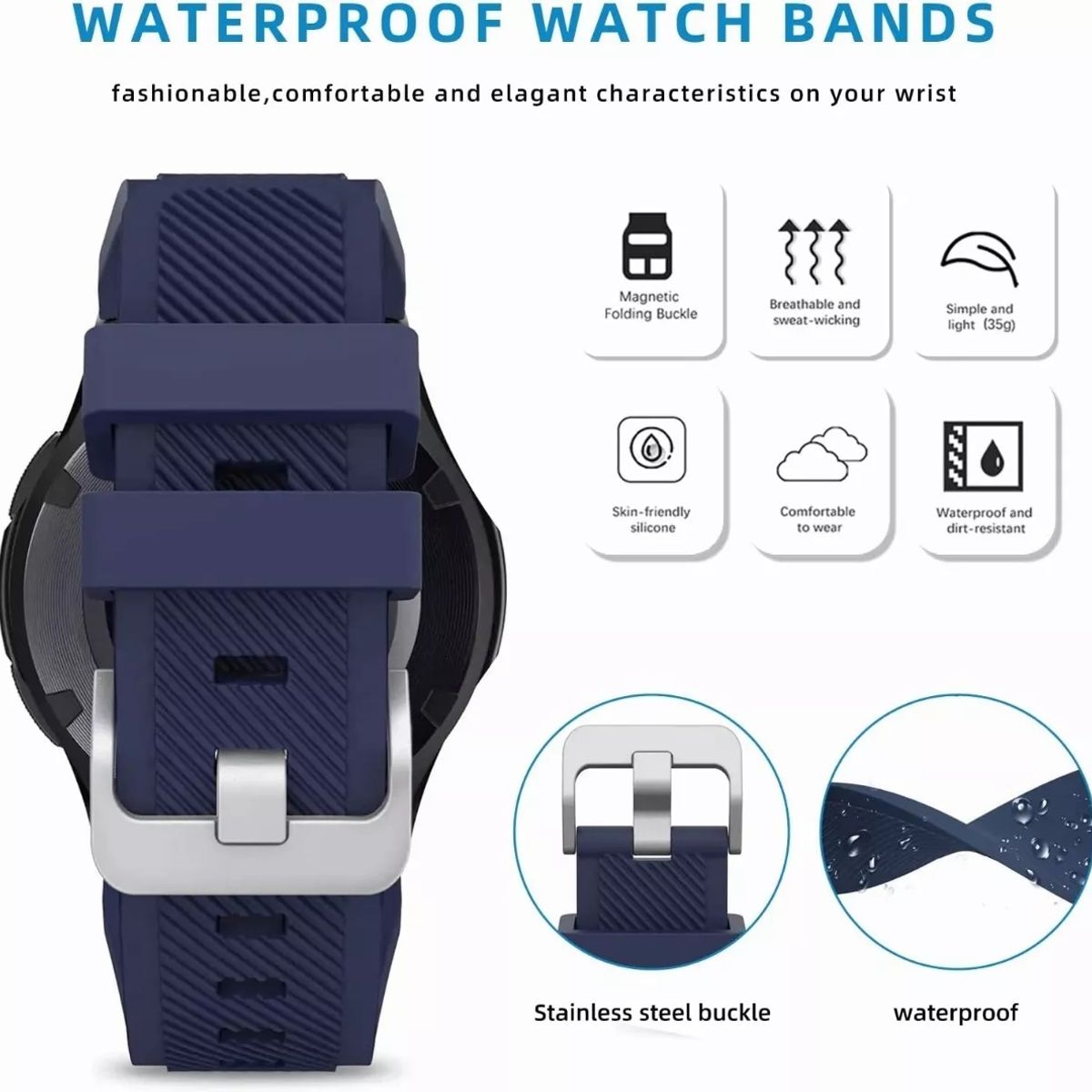 GENERICO - Correas Para Samsung Gear S3 Galaxy Watch 46mm  22mm