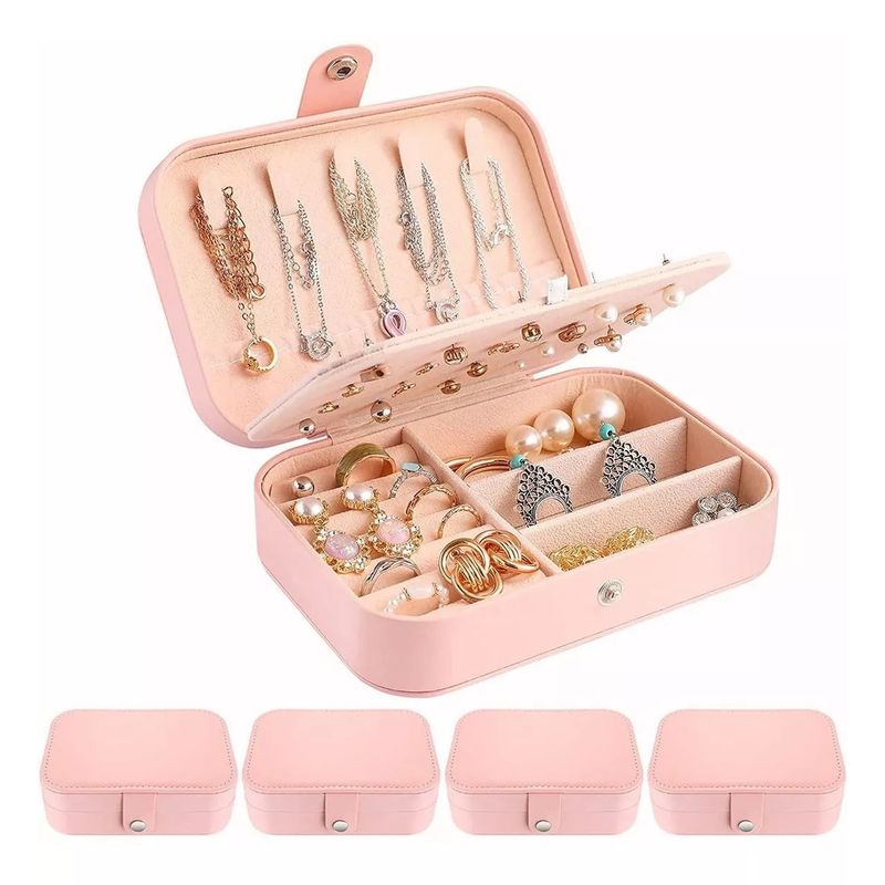 GENERICO - Joyero Multifuncional Caja De Almacenamiento Portátil rosa