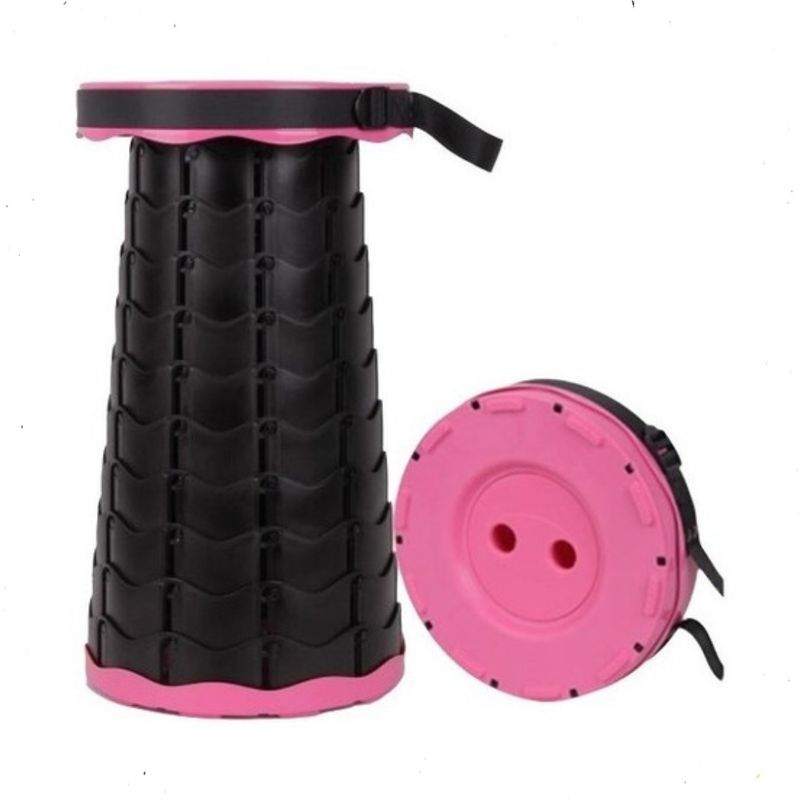 GENERICO - Taburete Plegable Silla Telescopica Silla Portatil Retraible rosa