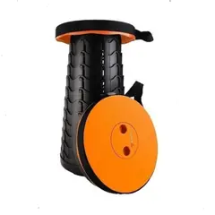 GENERICO - Taburete Plegable Silla Telescopica Silla Portatil Retraible naranjo