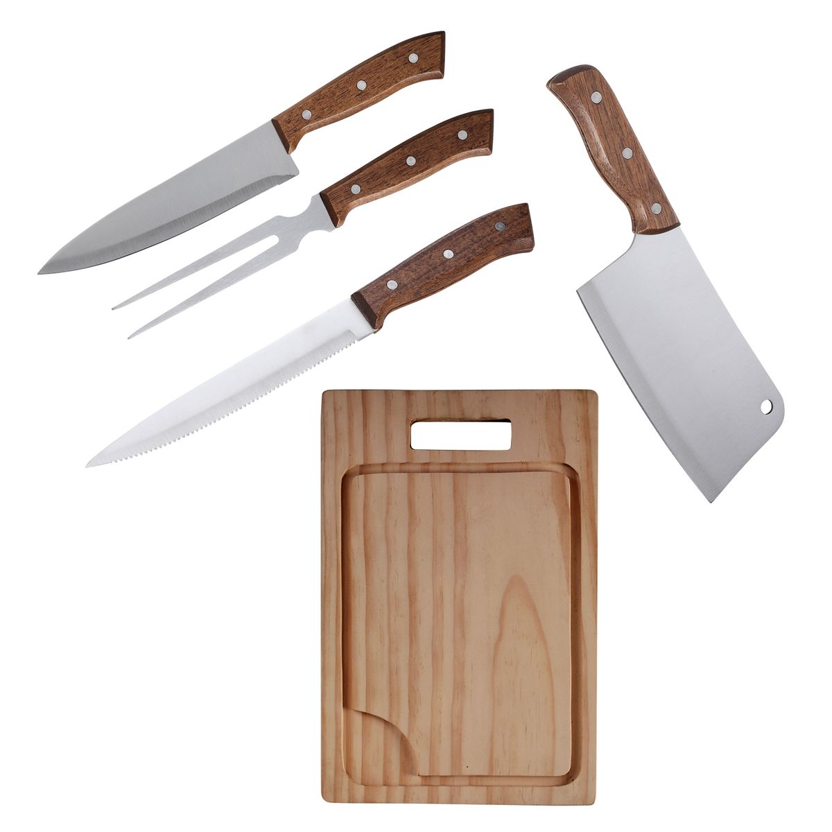 ARTHOME - Set Parrilla 05 Piezas Acero Inoxidable Arthome PAR18