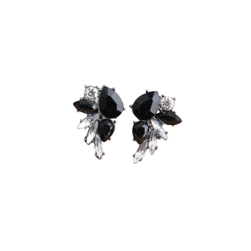 GENERICO - Pendientes de tachuela con diamante de imitación