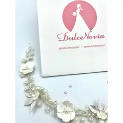 DULCENOVIA - Tocado de novia Corona para el cabello Azalea