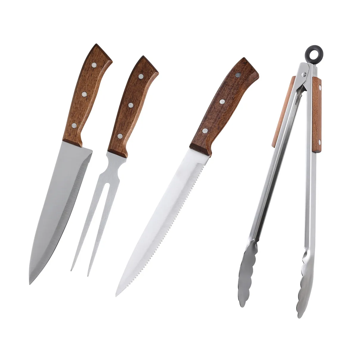 ARTHOME - Set Parrilla 04 Piezas Acero Inoxidable Arthome PAR26