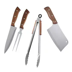 ARTHOME - Set Parrilla 04 Piezas Acero Inoxidable PAR27