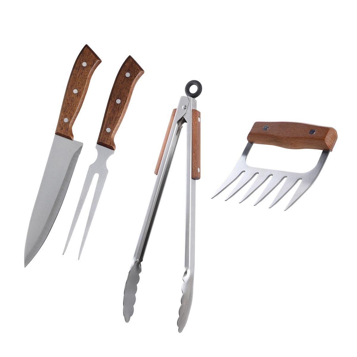 ARTHOME - Set Parrilla 04 Piezas Acero Inoxidable Arthome PAR28