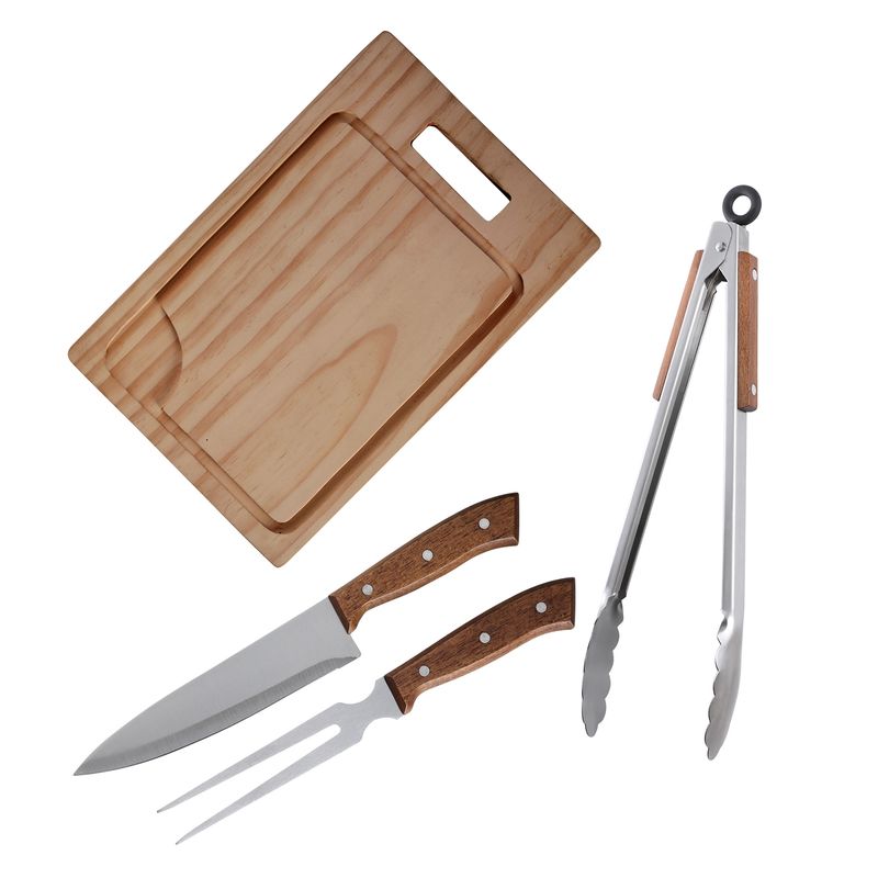 ARTHOME - Set Parrilla 04 Piezas Acero Inoxidable Arthome PAR30