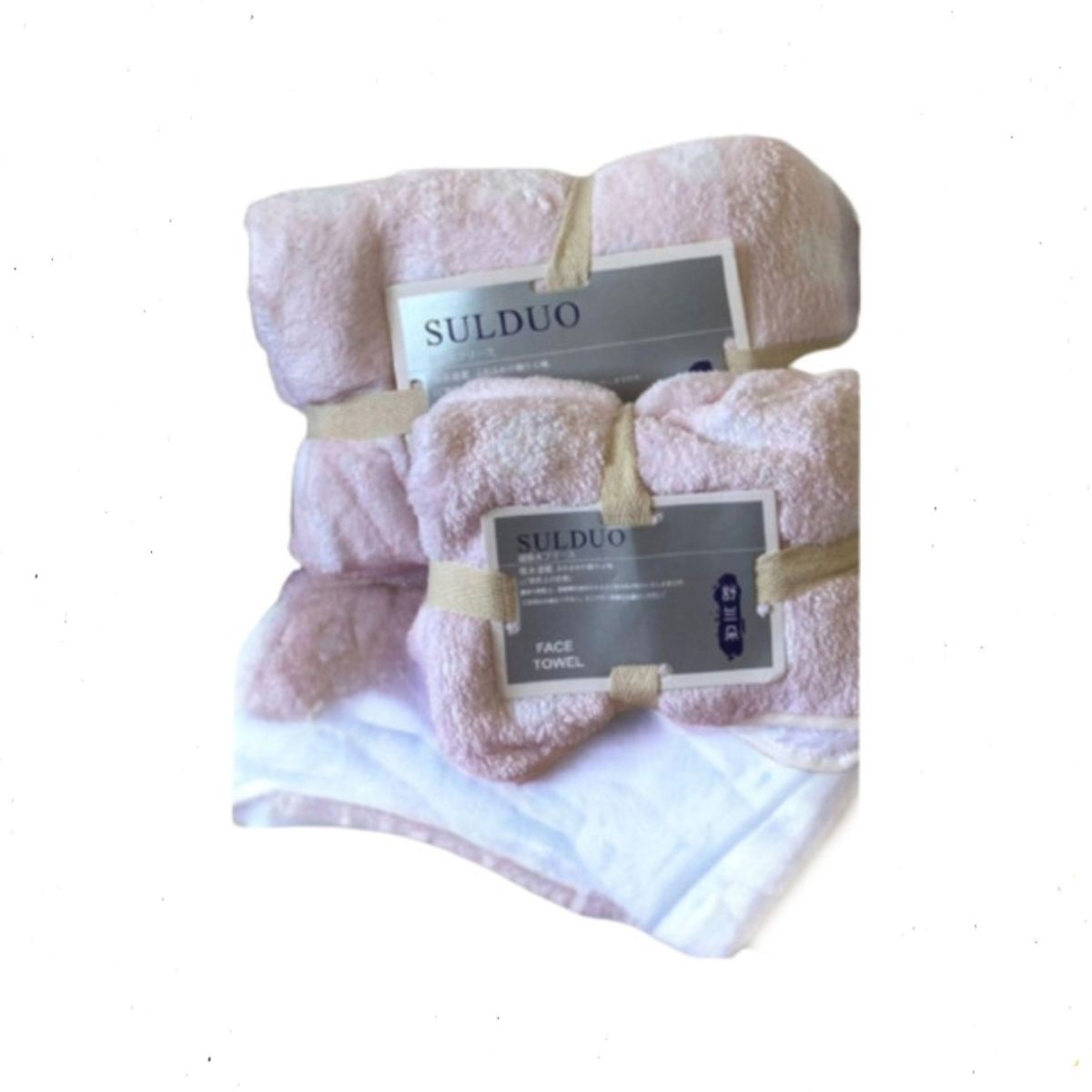 GENERICO - Set Toalla De Baño 2 Piezas 70 X 140 Cm Y 70 X35 Cm rosa