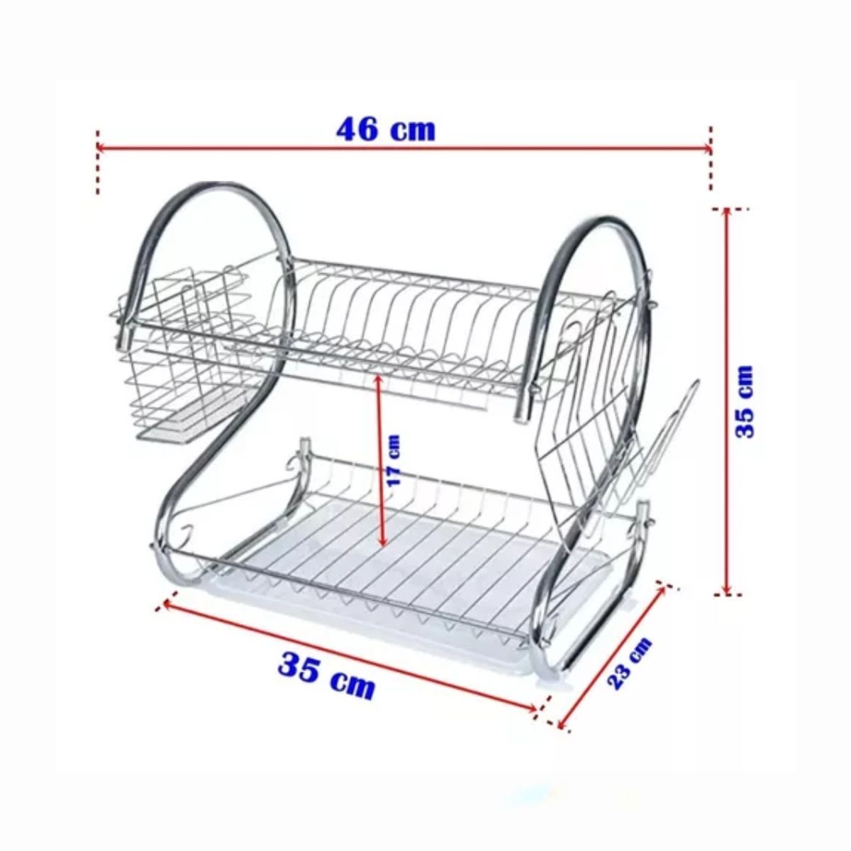 GENERICO - Secador Escurridor De Loza Vajilla Y Platos 35cm