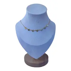 GENERICO - Collar estrella de plata 925 bañado en oro de 18 k