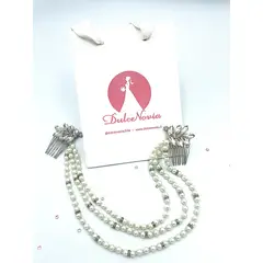 DULCENOVIA - Tocado de novia Corona para el cabello Ester