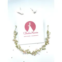 DULCENOVIA - Tocado de novia Corona para el cabello Jacinto