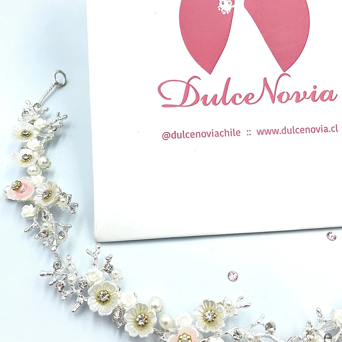 DULCENOVIA - Tocado de novia Corona para el cabello Verbena