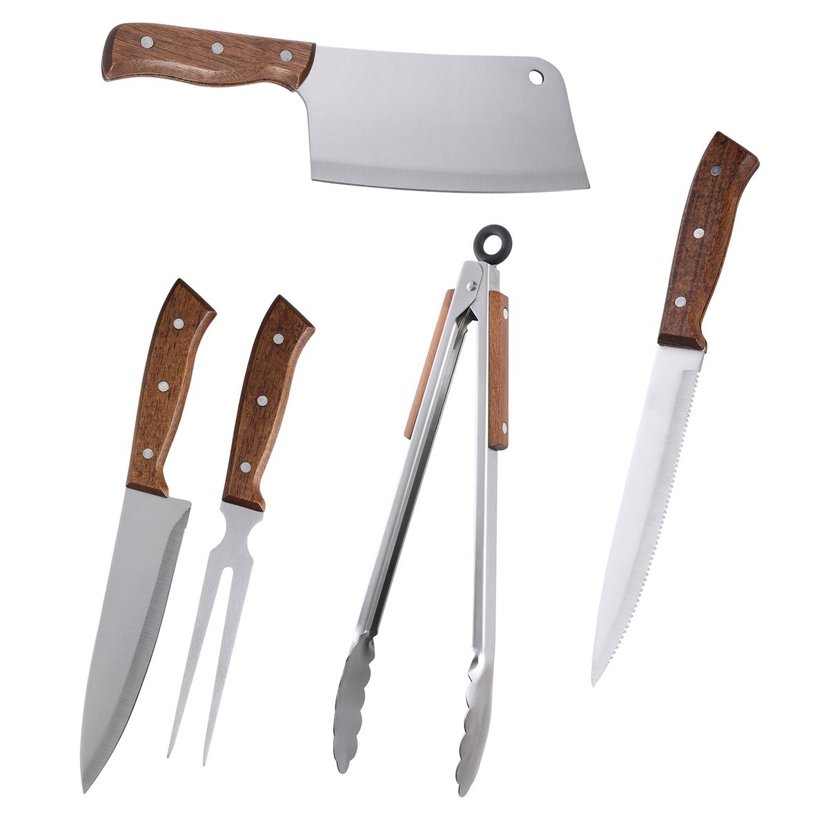 ARTHOME - Set Parrilla 05 Piezas Acero Inoxidable Arthome PAR31