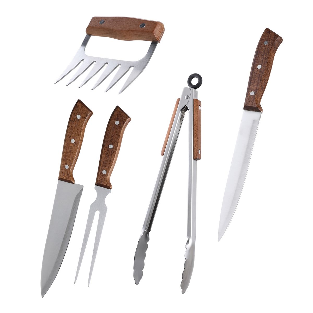 ARTHOME - Set Parrilla 05 Piezas Acero Inoxidable Arthome PAR32