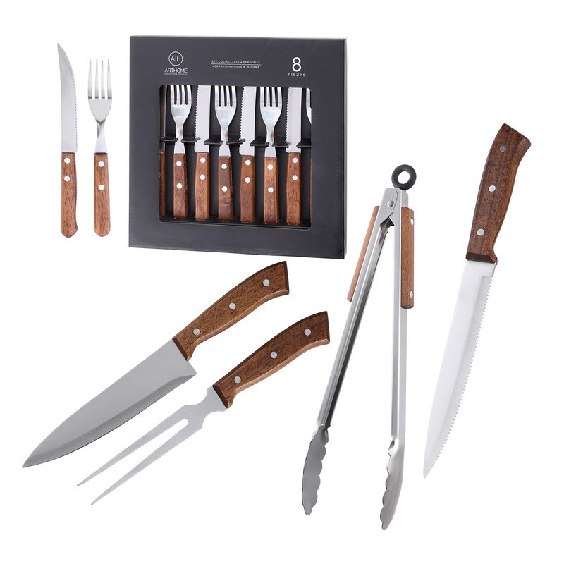 ARTHOME - Set Parrilla 12 Piezas Acero Inoxidable Arthome PAR33