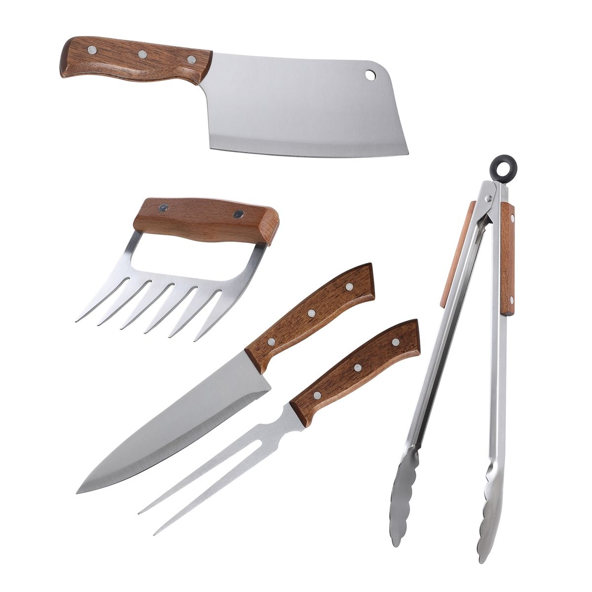 ARTHOME - Set Parrilla 05 Piezas Acero Inoxidable Arthome PAR35