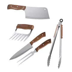 ARTHOME - Set Parrilla 05 Piezas Acero Inoxidable PAR35
