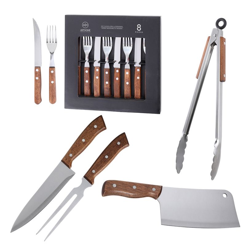 ARTHOME - Set Parrilla 12 Piezas Acero Inoxidable Arthome PAR36