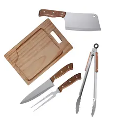 ARTHOME - Set Parrilla 05 Piezas Acero Inoxidable PAR37