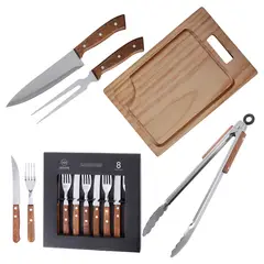 ARTHOME - Set Parrilla 12 Piezas Acero Inoxidable PAR40