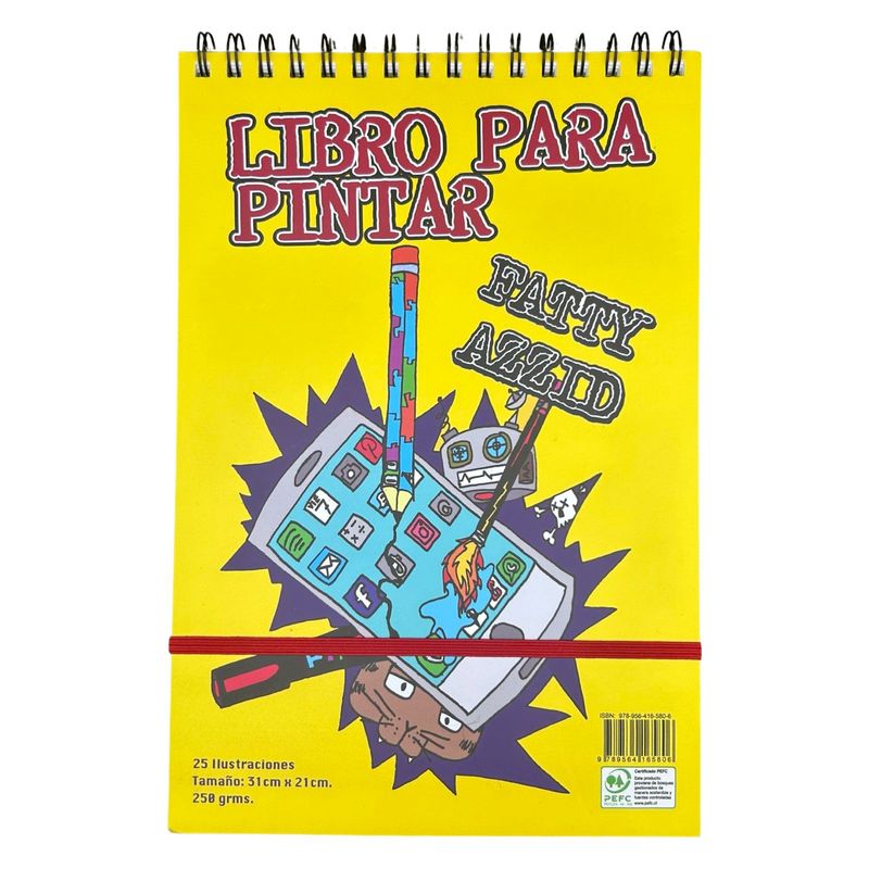 GENERICO - Libro para pintar de Fatty Azzid
