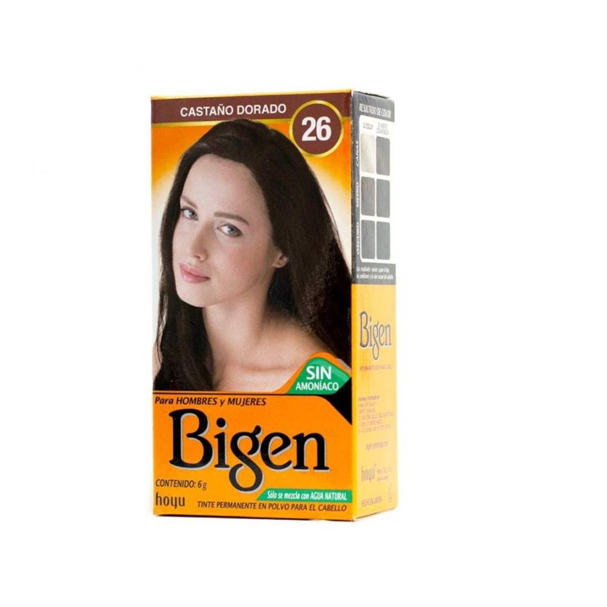 BIGEN - Tinte Permanente Polvo Mujer 26 Castaño Dorado Bigen
