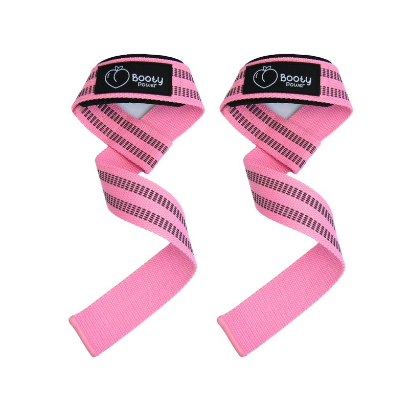 BOOTY POWER - Straps Gym- Straps para pesas Rosa