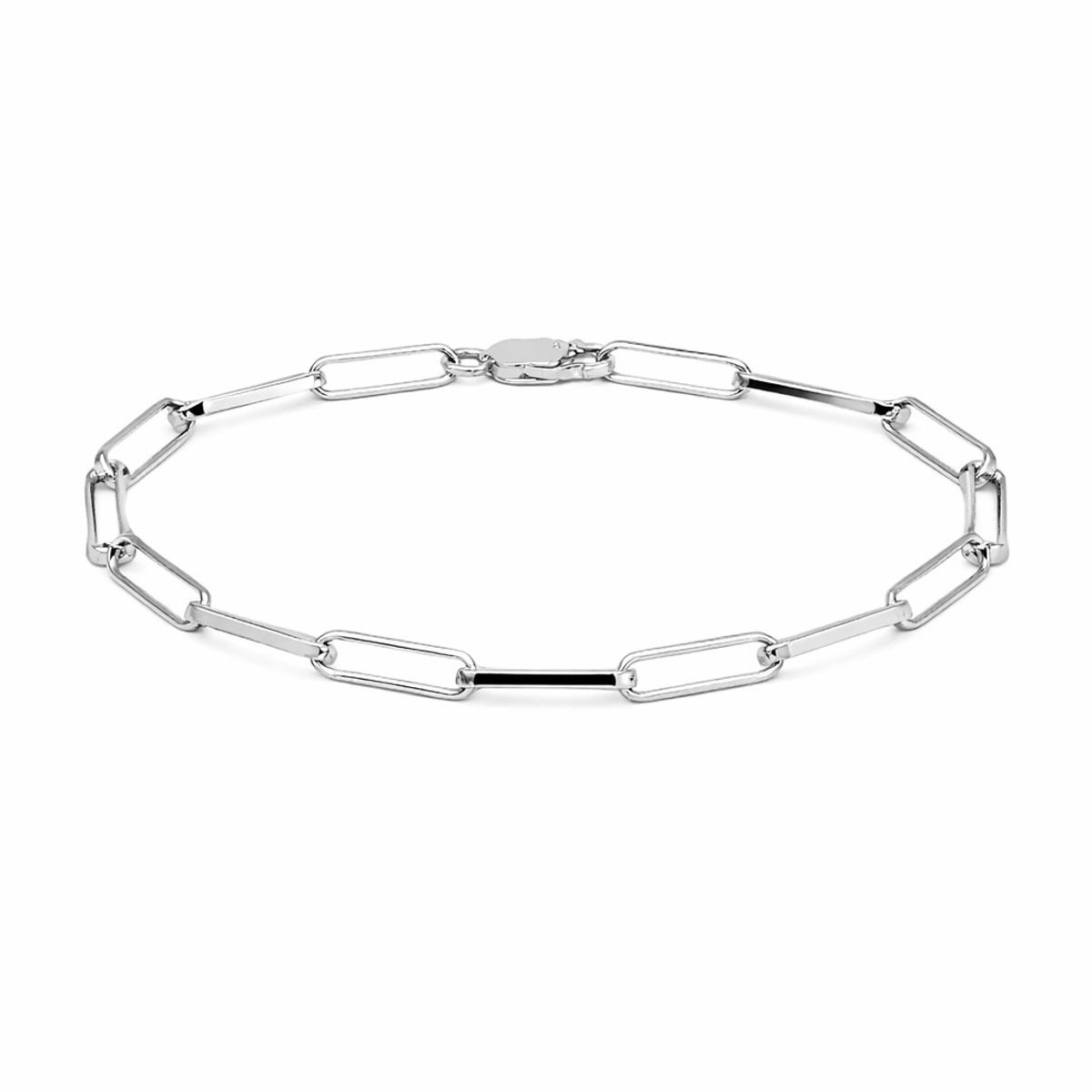 JOYAS MYTOKE - Pulsera Eslabon Largo Plata Fina 925 Juvenil Unisex