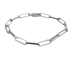 JOYAS MYTOKE - Pulsera Eslabon Largo Plata Fina 925 Juvenil Unisex