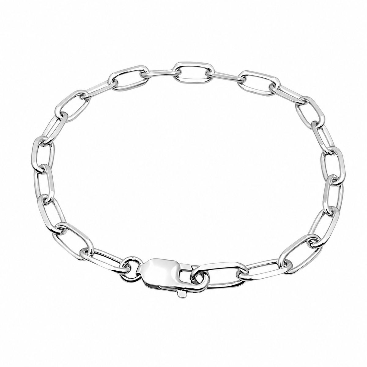 JOYAS MYTOKE - Pulsera Hombre Plata 950 Eslabon Redondeado Gruesa