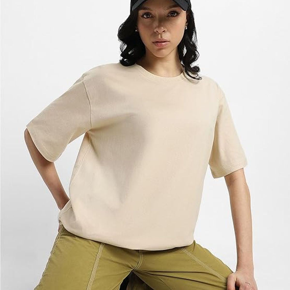 KOKILA - Camiseta De algodón De Manga Corta De Moda Simple Para Mujer