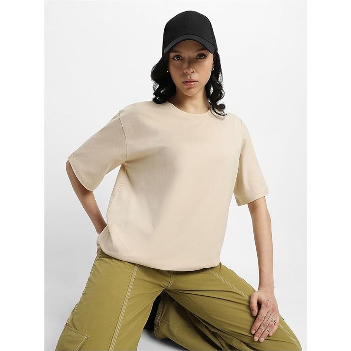 KOKILA - Camiseta De algodón De Manga Corta De Moda Simple Para Mujer