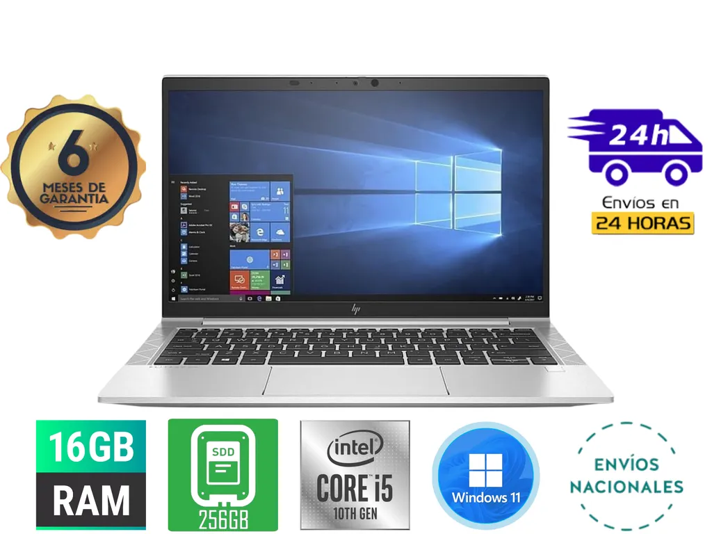 EliteBook 830 G7 Intel i5-10310U 16GB RAM 256GB SSD 13.3 " Reacondicionado