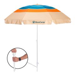 BOSSCAMP Quitasol Sombrilla Playa Grande 2,5 m UV+50 Quintay Aqua