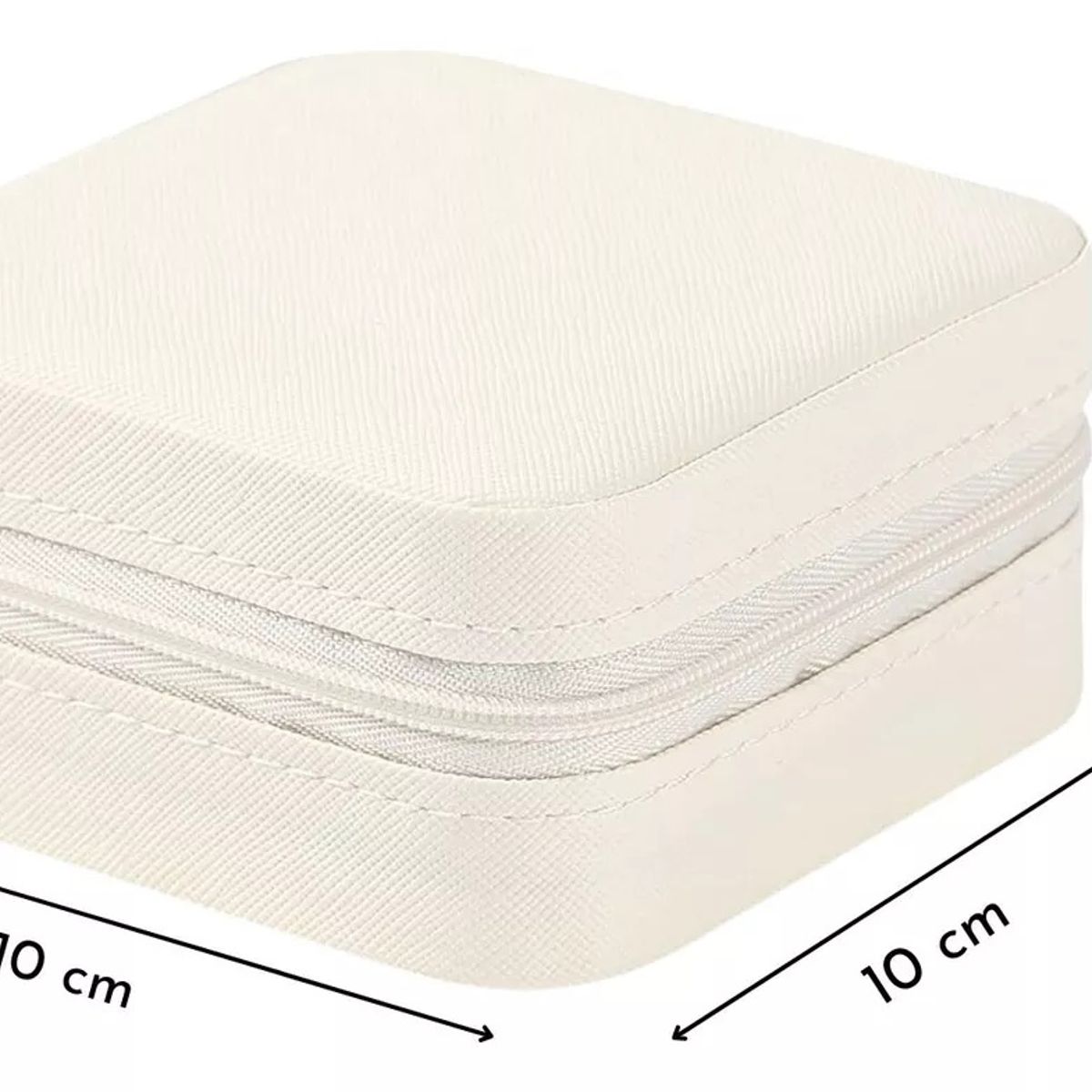 GENERICO - Organizador De Joyas Joyero De Cuerina Collar Anillos blanco