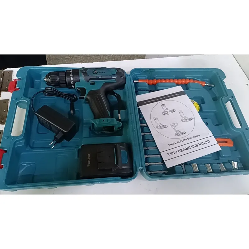 SHANDIAN - Taladro Percutor Destornillador Inalámbrico 21v + 2 Baterías