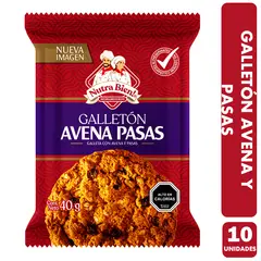 NUTRA BIEN - Pack De Galletón Avena Y Pasas (pack De 10 Un)