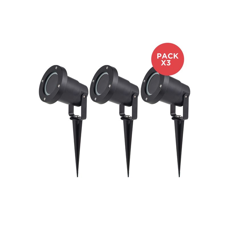BP - Pack x3 Estaca Sintética Costa Ip65 Negro BP