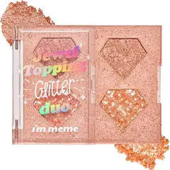 I'M MEME - JEWEL TOPPING GLITTER DUO - SOMBRA DUO - Coral