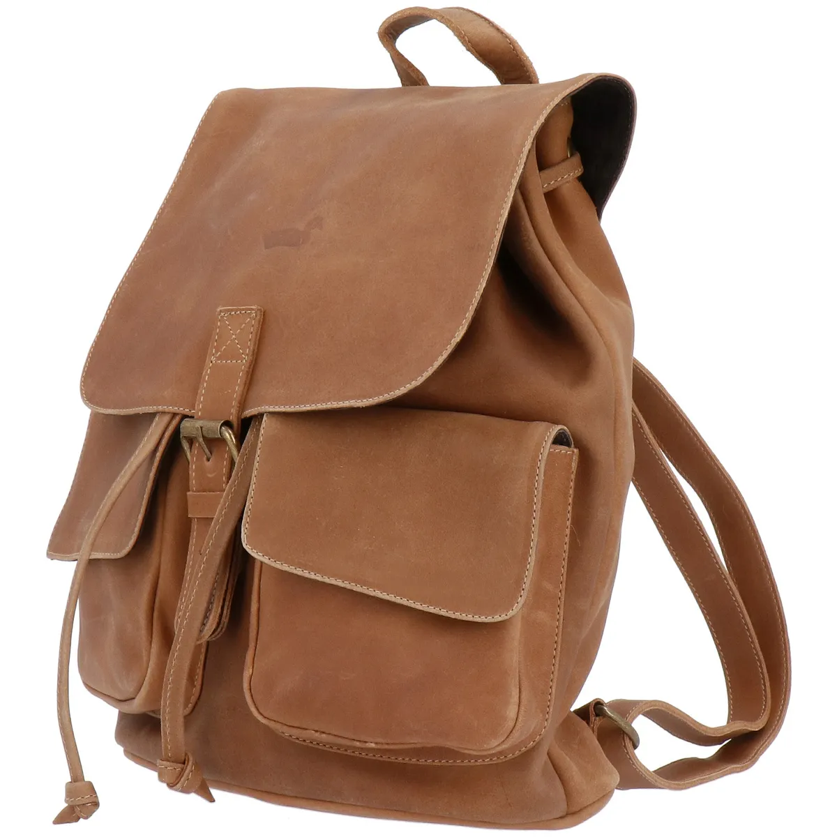 ROCKFORD - Mochila Cuero Mujer RKF Backpack Café Claro ROCKFORD