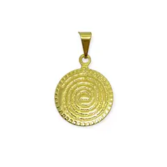 ANDREA COGGIOLA JOYAS - Colgante Padre Nuestro 15mm Enchapado Oro 18K