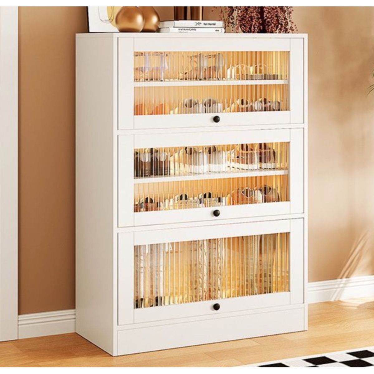 HOMER DESIGN - Zapatero Organizador Multifuncional Estante Cocina Living con vidrio