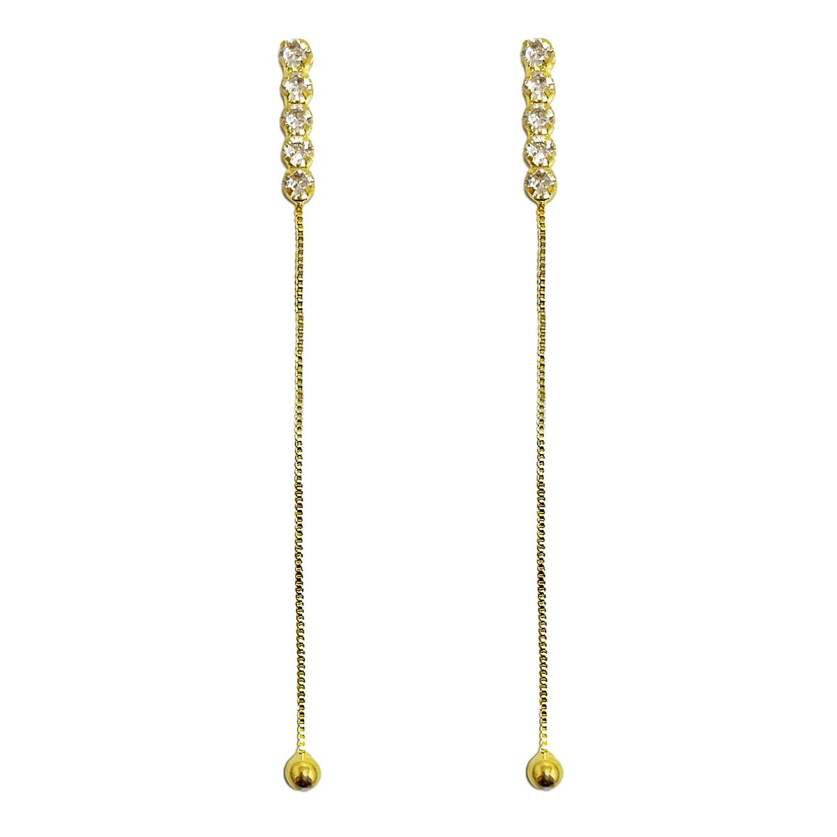 COGGIOLA - Aros Cleo Circón Colgante Enchapado Oro 18K