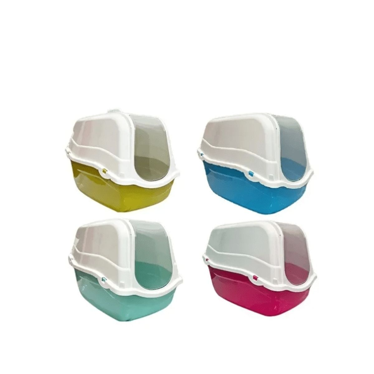 GENERICO - BAÑO SANITARIO PARA GATO CON FILTRO CARBÓN ACTIVO COLORES