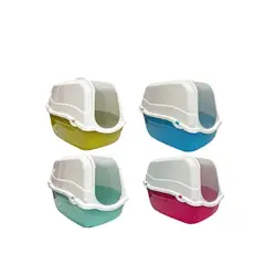GENERICO - BAÑO SANITARIO PARA GATO CON FILTRO CARBÓN ACTIVO COLORES