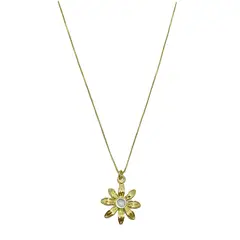COGGIOLA - Collar Girasol Circón Enchapado Oro 18K